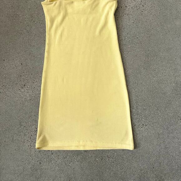 Zara Women's Bodycon Spaghetti Straps Dress Yellow - Picture 3 of 8